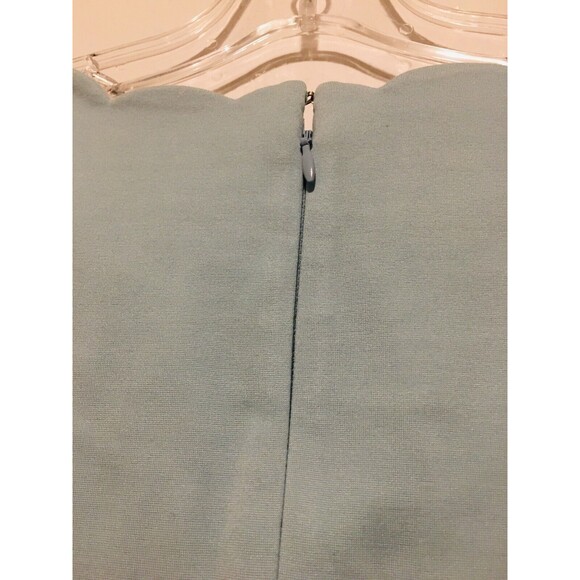 Talbots Blouse Top Casual Shirt Sky Blue Scale Short Sleeve Size M - Picture 4 of 8